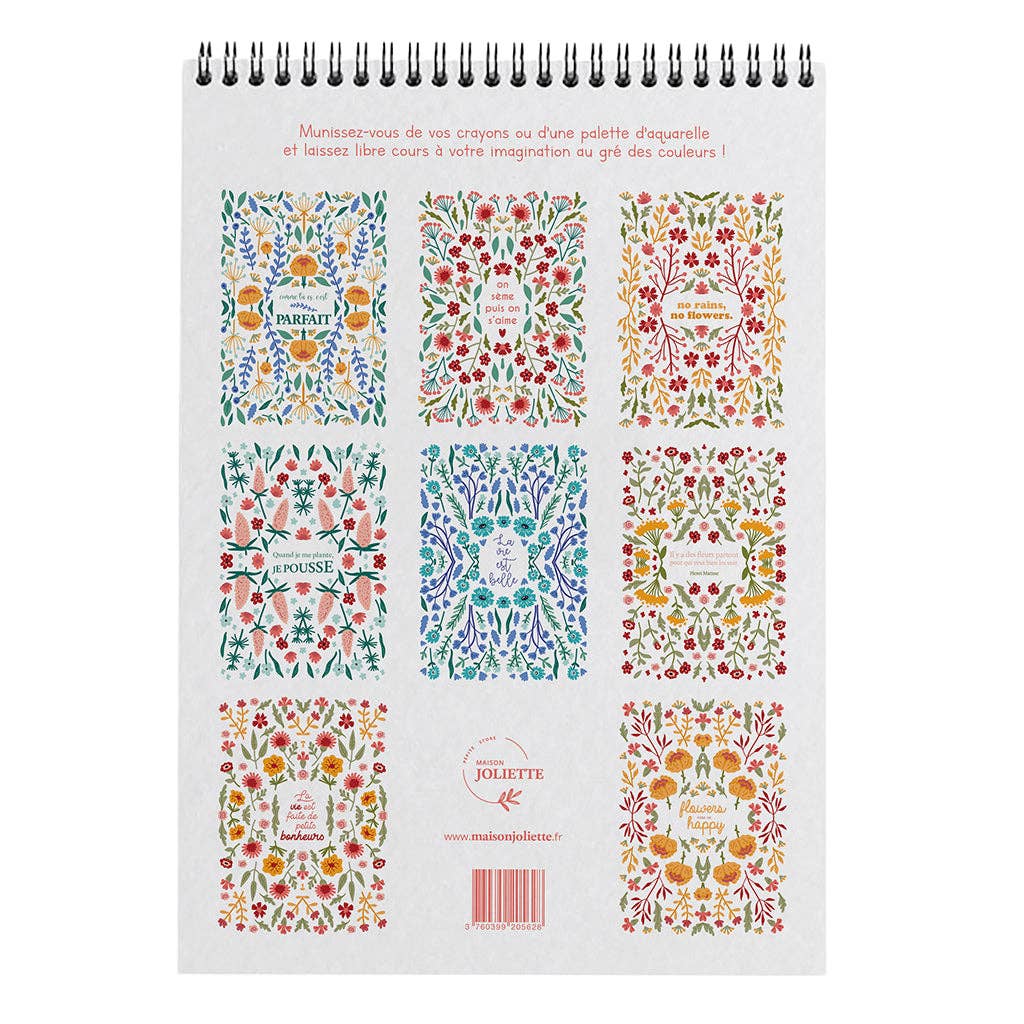 Carnet de coloriage A4 - PETITS BONHEURS