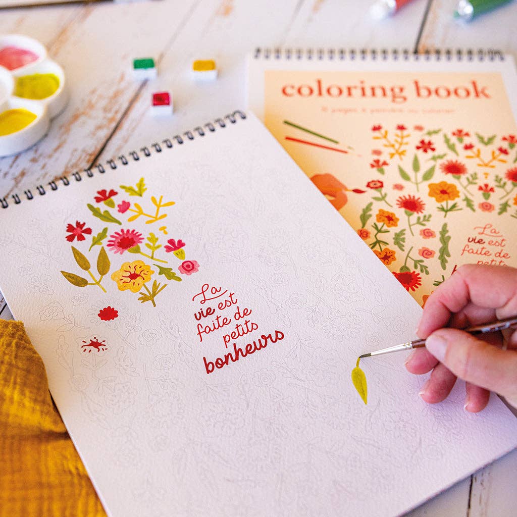 Carnet de coloriage A4 - PETITS BONHEURS