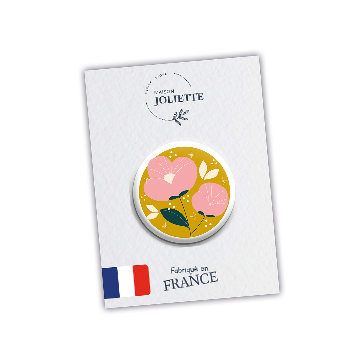Magnet PIVOINES FOND JAUNE