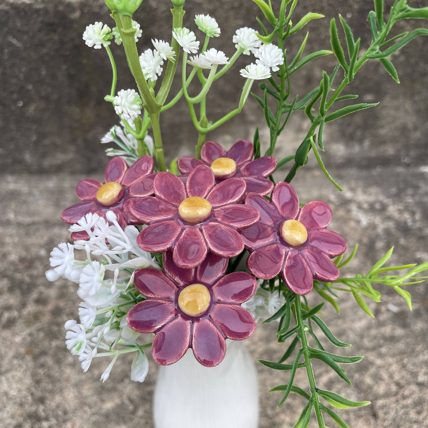 Fleurs en céramique MARGUERITE VIOLETTE