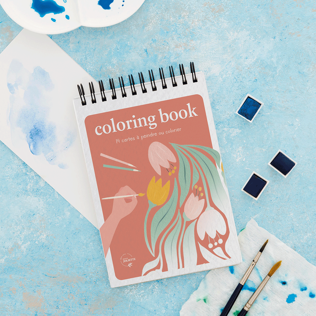 Carnet de coloriage A6 - FLORAL #1