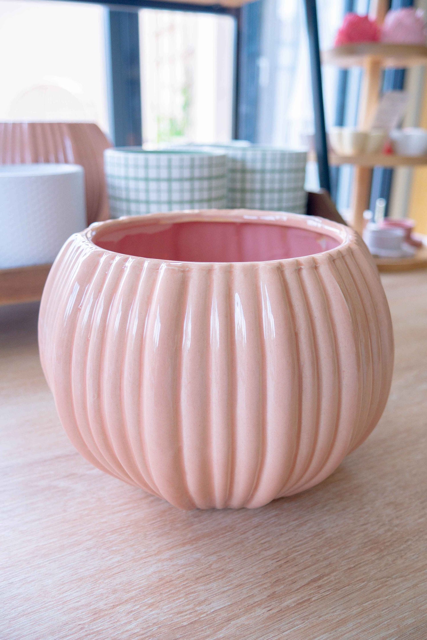 Cache-pot ROND SAUMON