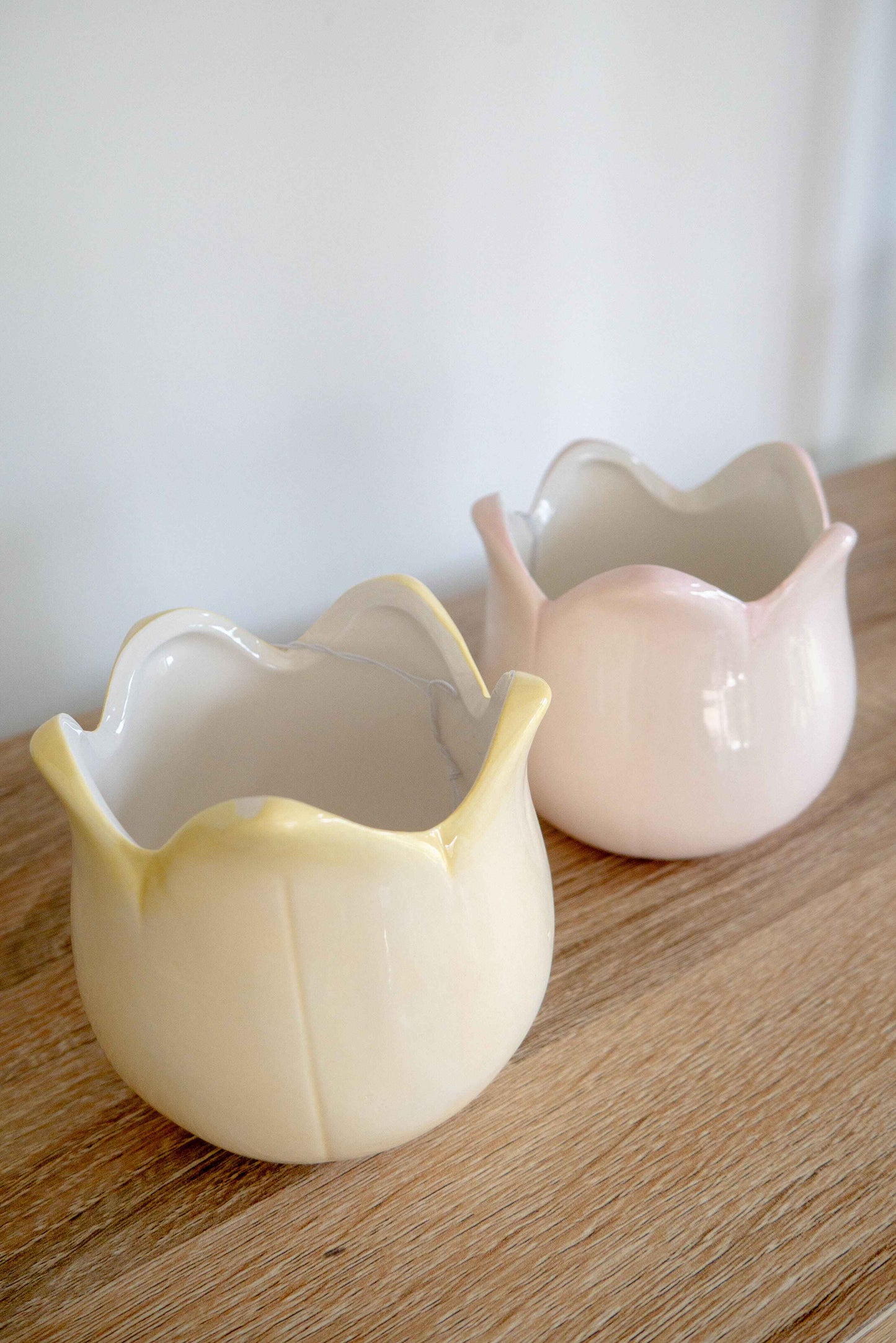 Cache-pot TULIPE jaune