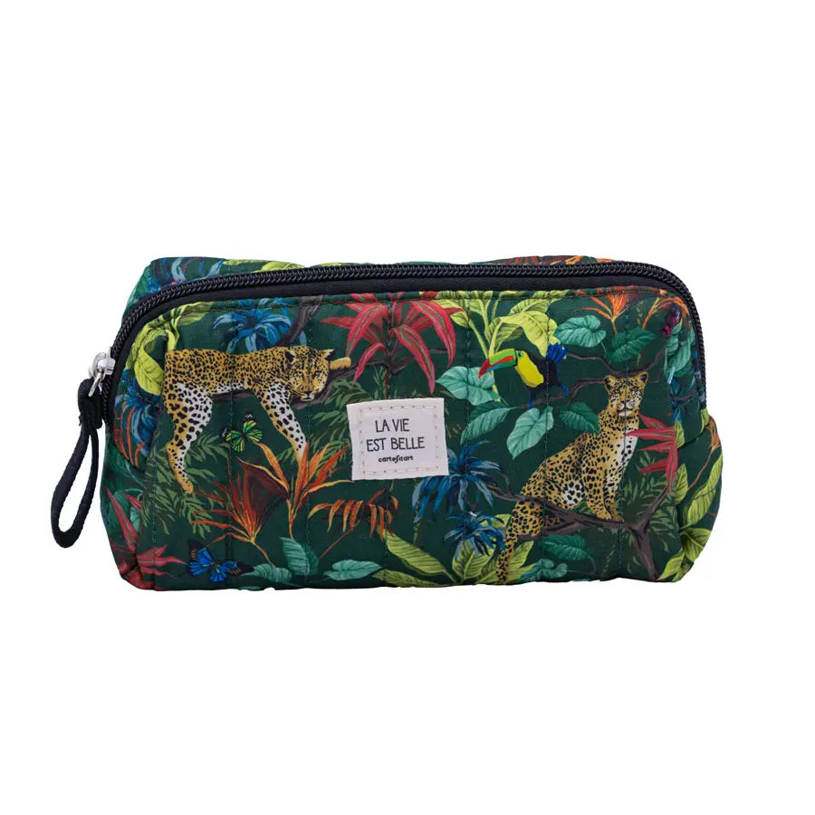 Petite trousse matelassée LEOPARDS