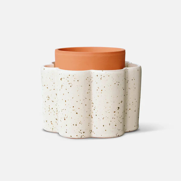 Pot autonome Paulita - Blanc grainé