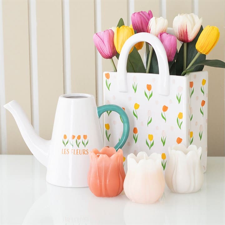 Lot 3 bougies forme TULIPE