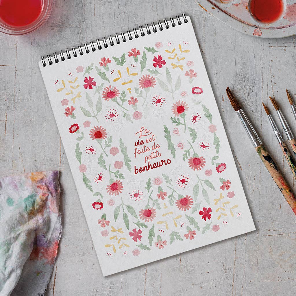 Carnet de coloriage A4 - PETITS BONHEURS