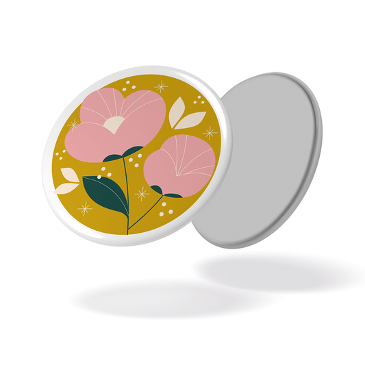 Magnet PIVOINES FOND JAUNE