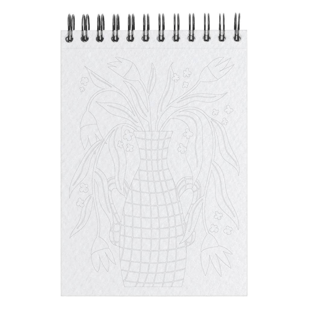 Carnet de coloriage A6 - FLORAL #2
