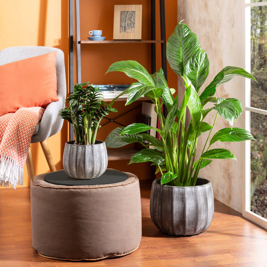 Cache pot WASHED GREY