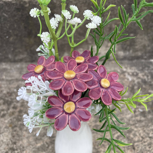 Fleurs en céramique MARGUERITE VIOLETTE