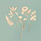 Boite 10 FLEURS EN BOIS CONTREPLAQUE