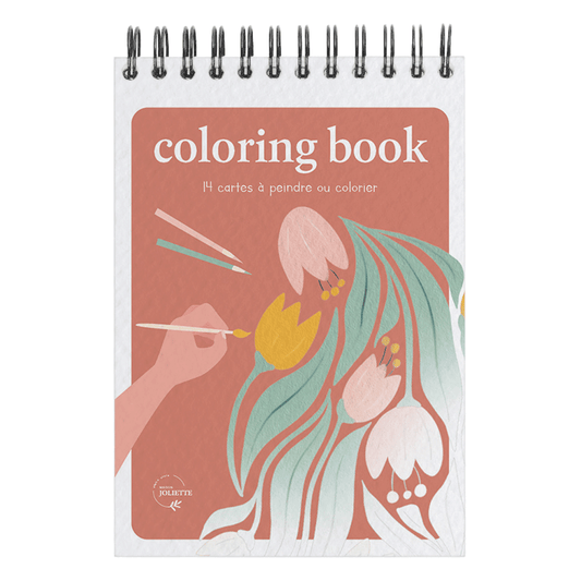 Carnet de coloriage A6 - FLORAL #1