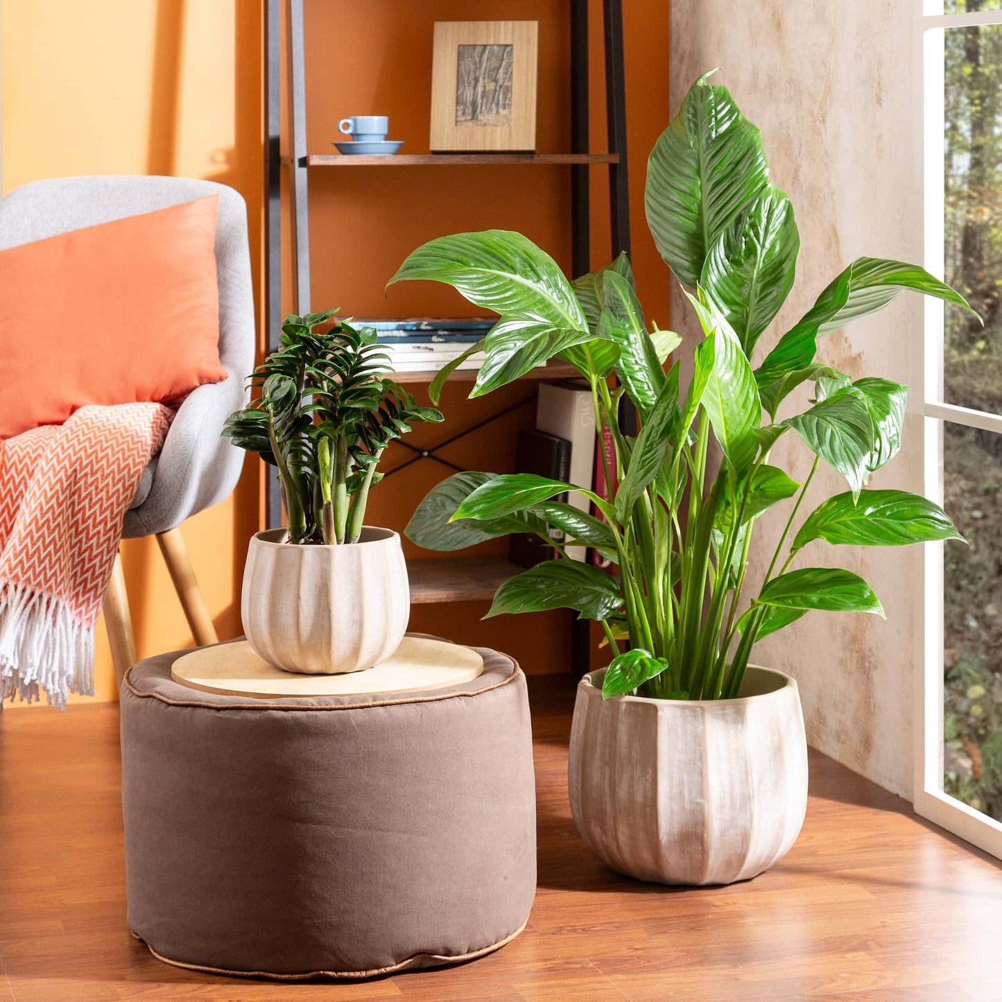 Cache pot WASHED CREAM