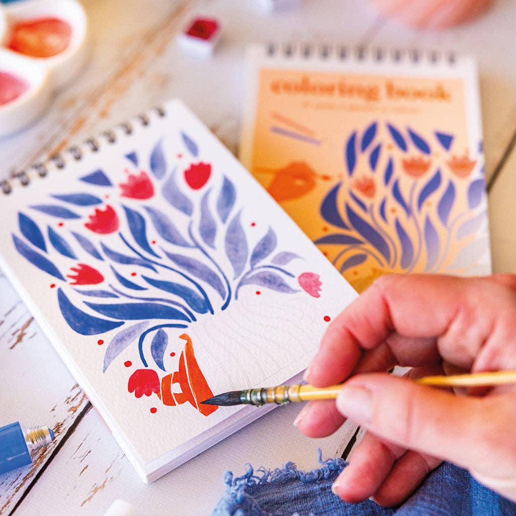 Carnet de coloriage A6 - FLORAL #2