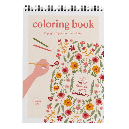 Carnet de coloriage A4 - PETITS BONHEURS